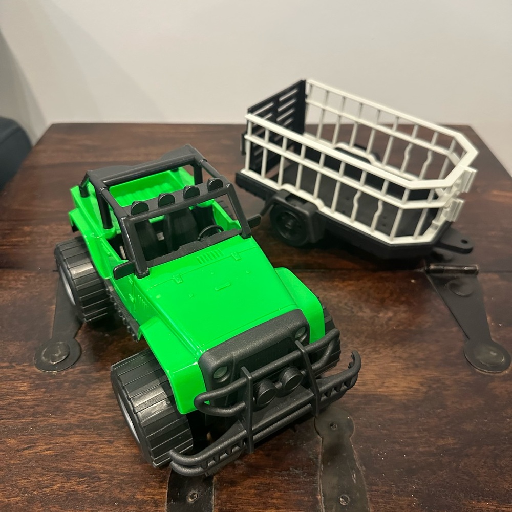 Green Truck with Trailer Toy - Picture 10 of 10